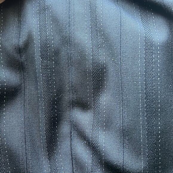 Next black pinstripe wide leg trousers career pants size 8 Long - Picture 7 of 10